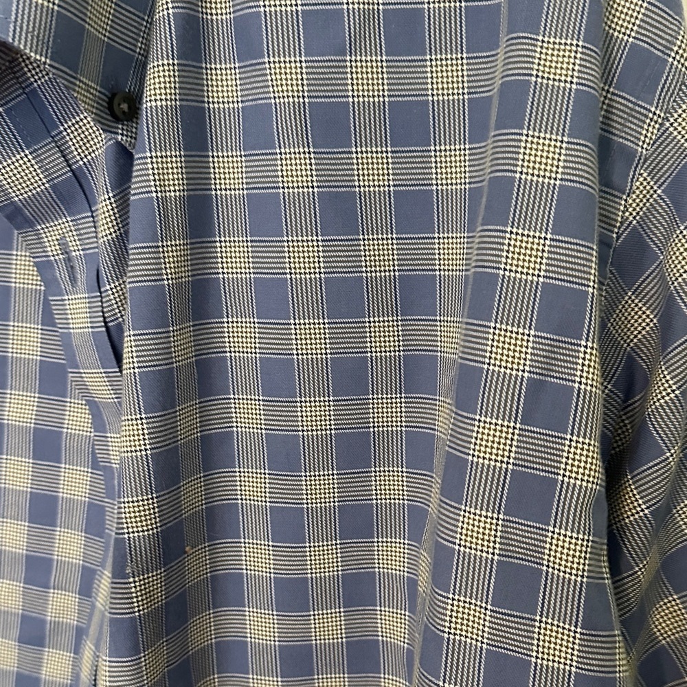 Jos. A. Bank Blue and White Plaid Shirt - Picture 3 of 5